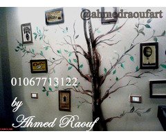 رسام ديكور رسم فني علي الحوائط و الاسقف و الاثاث 01067713122 - 3