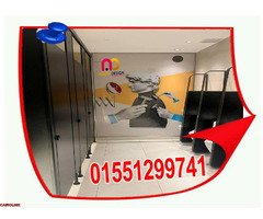 تركيب قواطيع حمامات كومباكت HPL - 1