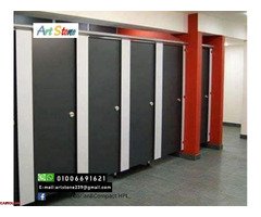 نقوم بتنفيذ #قواطيع الحمامات من #الكومباكتHPL باشكالها المتعددة والوانها المتميزة. - 4