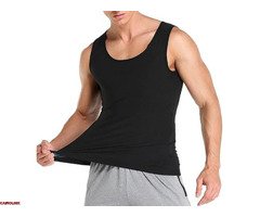 مشد الفانلة الرجالي اسود للتنحيف وشد الجسم - 1