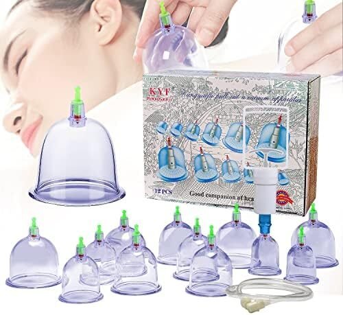 طقم الحجامة 12 قطعة – علاج طبيعي، راحة فورية