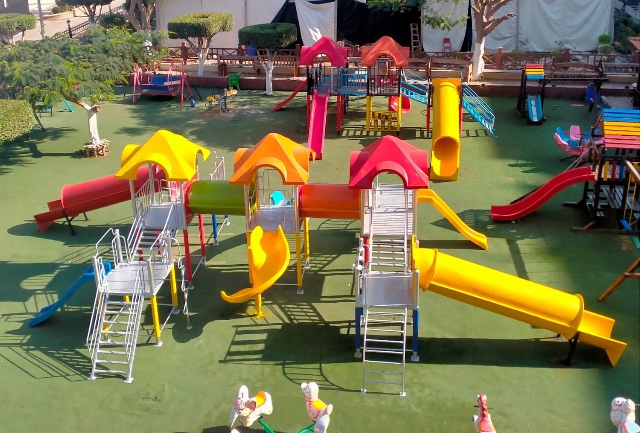 العاب اطفال فردية ومجمعات وكرنفالات جماعية للاطفال للنوادي والحدائق والحضانات من شركة الملوك للفيبر 