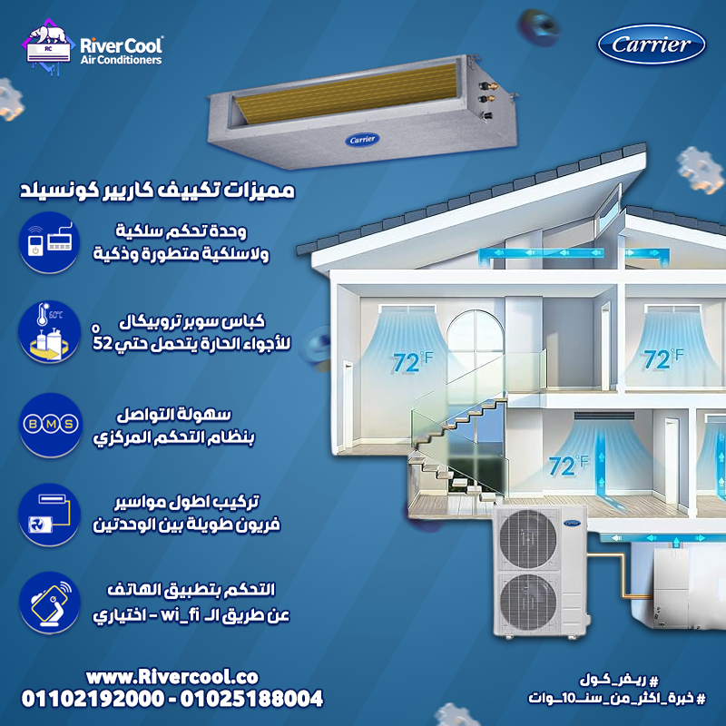 سعر تكييف كاريير كونسيلد 3 حصان تكييف كونسيلد 5 حصان LG