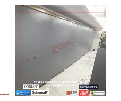 الكومباكت HPL - لقواطيع - فواصل الحمامات - اللوكرز - قرص الترابيزات- Compact HPL for Bathroom doors, - 1